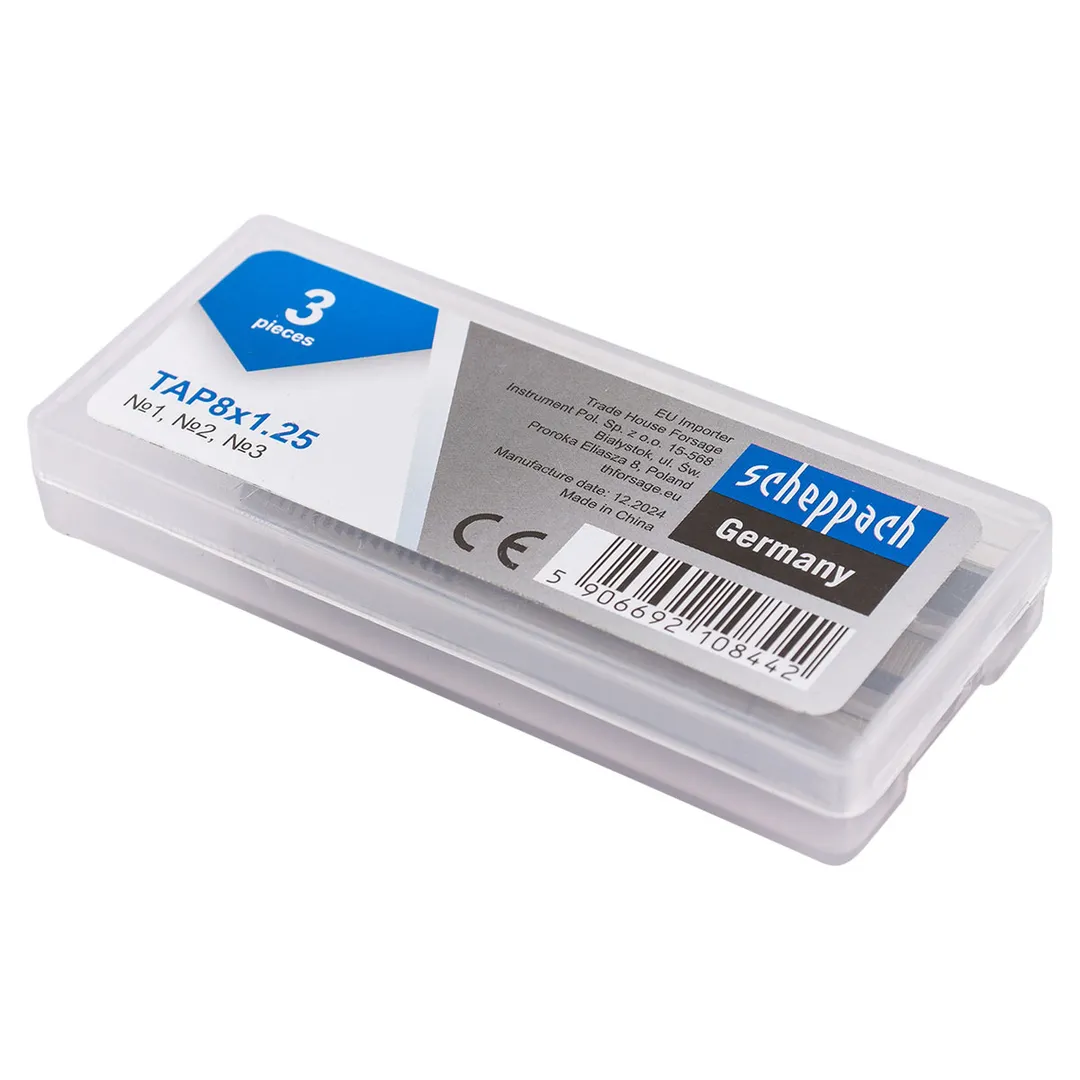 Метчик M8x1,25 3 шт Scheppach Sch-TAP8x1,25