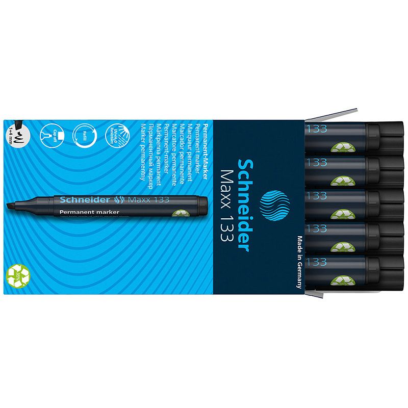 Маркер перманентный "Schneider Maxx 133", черный