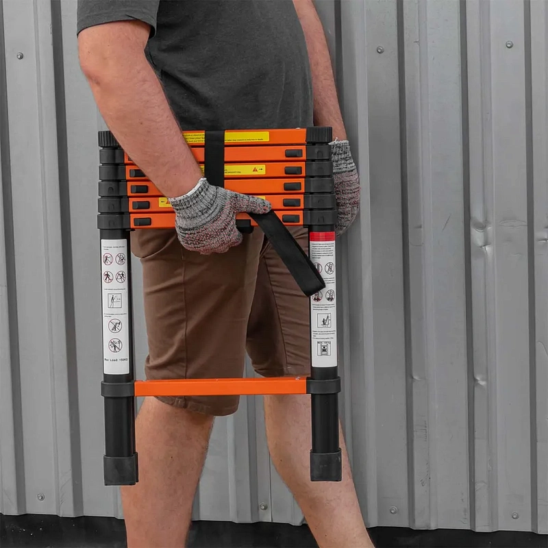 Стремянка телескопическая алюм. бытовая 2 м, 7+7 ступ. ISMA ISMA-UP200-2