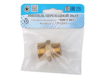 Ниппель ред. нар.-нар. 3/4"х1/2" Цветлит ZW50007