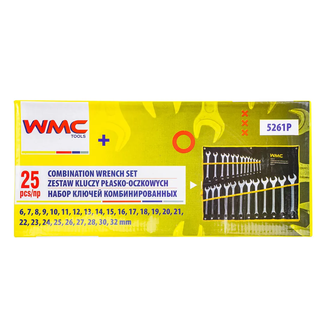 Набор ключей комбинированных 25 пр., 6-28,30,32 мм WMC TOOLS WMC-5261P