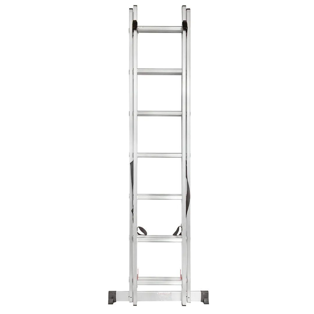 Лестница комбинированная двухсекционная 2х7 ступенек, нагрузка 150 кг, ForceKraft FK-BL-E207