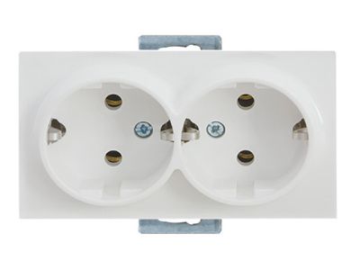 Розетка 2-ая, скрытая с/з, белая RITA Mutlusan 2200 202 0201