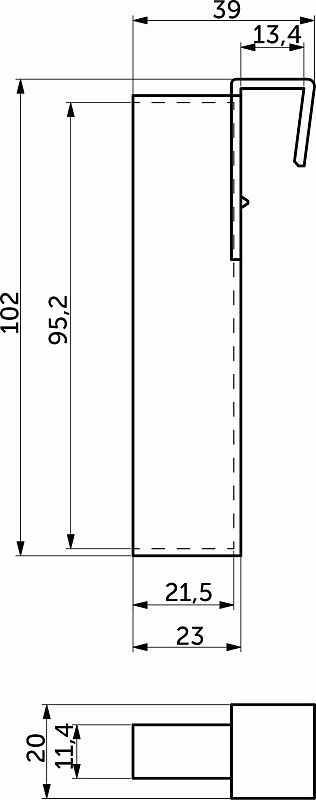 Держатель для делителя поперечного Evolution графит SLIMBOX EVOLUTION 117370