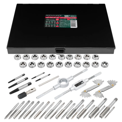 Набор метчиков и плашек 50 пр RockForce RF-M050-3