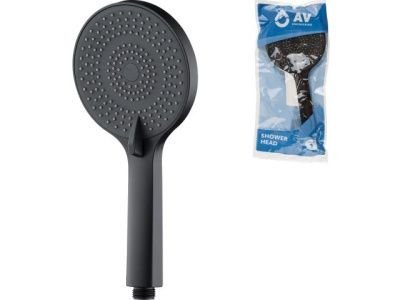Душевая лейка, 3-функциональная черн., AV Engineering AVSSS-075