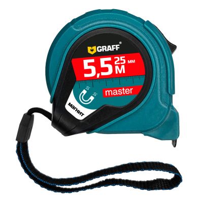 Рулетка измерительная с магнитом 5,5м х 25мм Master GRAFF 2514005