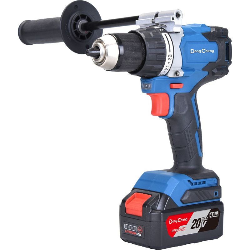 Аккумуляторная дрель-шуруповерт DongCheng DCJZ06-13 (TYPE FK), 20 В, 120 Нм, 2 АКБ, 5 Ач, З/У 4 А