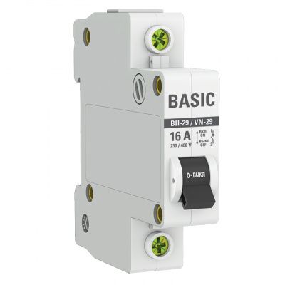 Выключатель нагрузки 1P 16А ВН-29 Basic SL29-1-16-bas