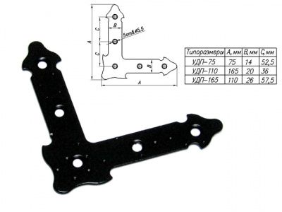 Уголок декоративный, прямой, черн. мат. Starfix