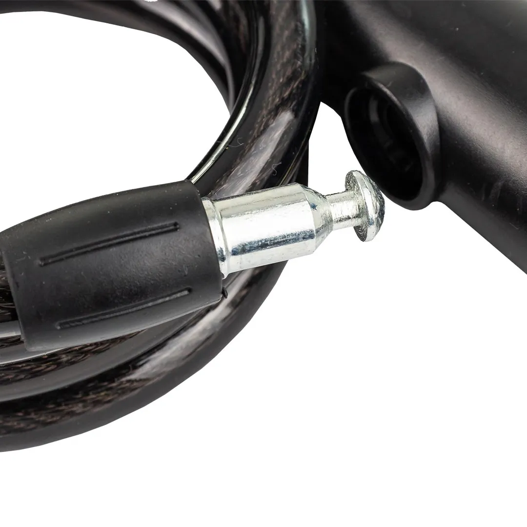 Замок велосипедный на ключ, толщина троса 12 мм, длина троса 1200 мм ForceKraft FK-JQ 8226