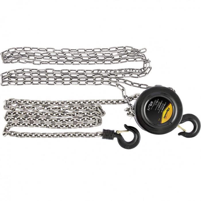 Таль цепная, 3 т., H подъема 3 м, расстояние между крюками 470 мм Sparta 519195