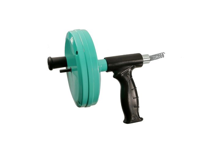 Насадка на шуруповерт для прочистки труб, шланг-пружина, сталь 6 мм x7.5 м, Sturm! 1074-02-07