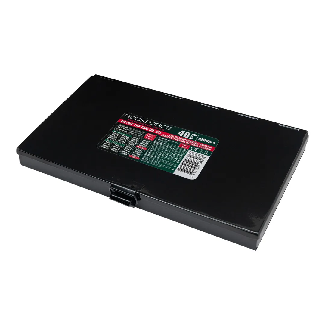 Набор метчиков и плашек метрических 40 пр RockForce RF-M040-1