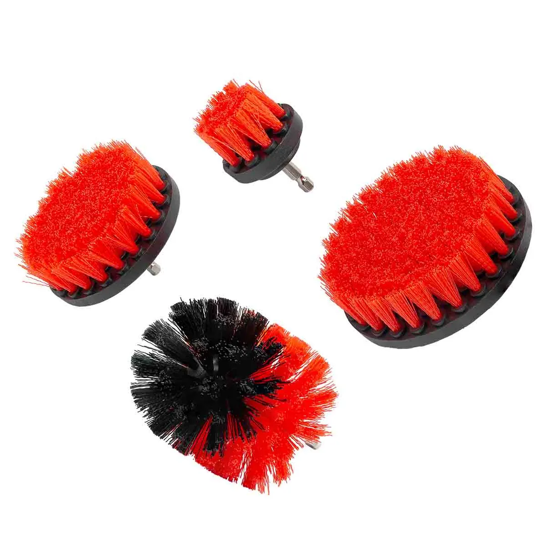 Набор сменных щеток для уборки/химчистки под шуруповерт 4 пр ForceKraft FK-CBK-03
