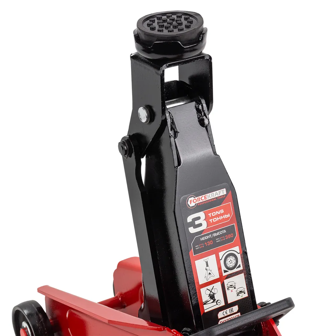 Домкрат подкатной гидравлический 3 т, 130-390 мм ForceKraft FK-TH22001CB MST