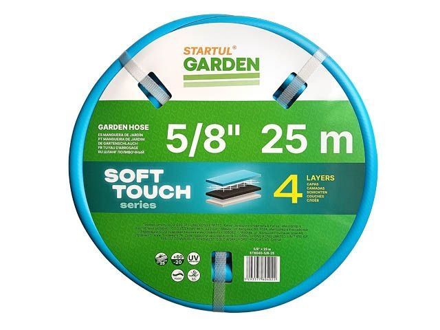 Шланг поливочный 5/8" 25м SOFT TOUCH, ST6040-5/8-25, 4 слоя STARTUL GARDEN ST6040-5/8-25