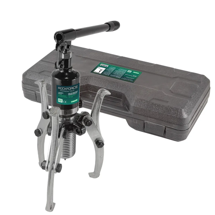 Съемник 2/3-лапый переставной гидравлический 20 т, Øзахвата 100-350 мм, глубина 205 мм, ход штока 70 мм RockForce RF-6590620H