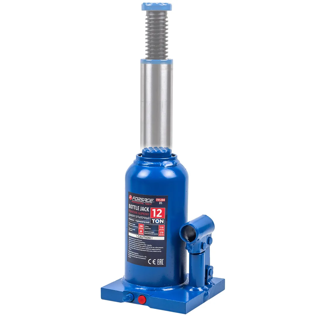Домкрат бутылочный 12 т с клапаном, 217-407 мм Forsage F-T91204 DS