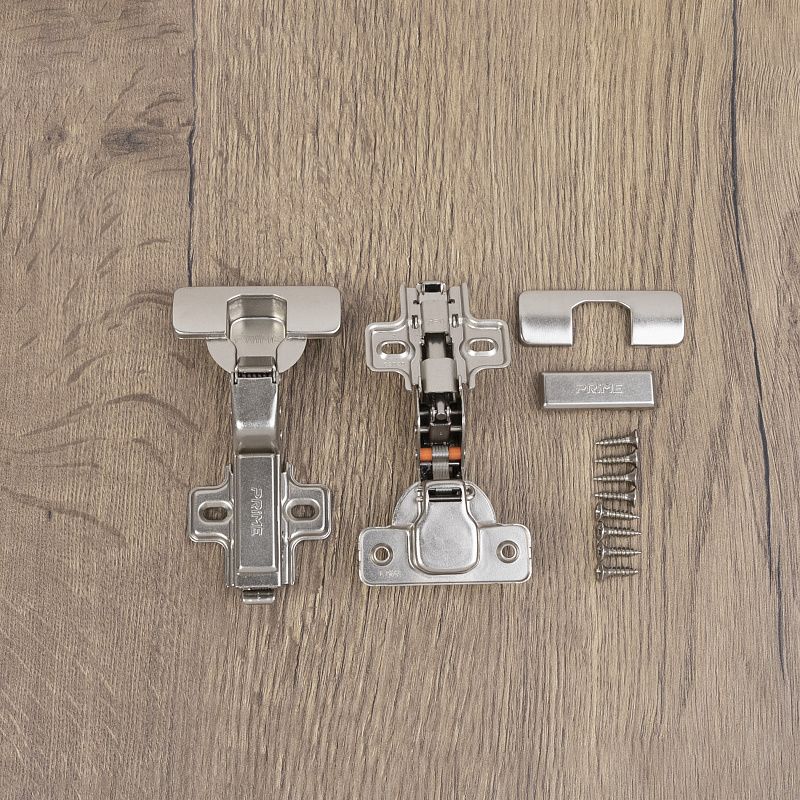 Петля внутренняя с доводчиком 45мм h0 clip-on, саморезы, заглушки, упак 2 шт., PRIME by AKS 112649