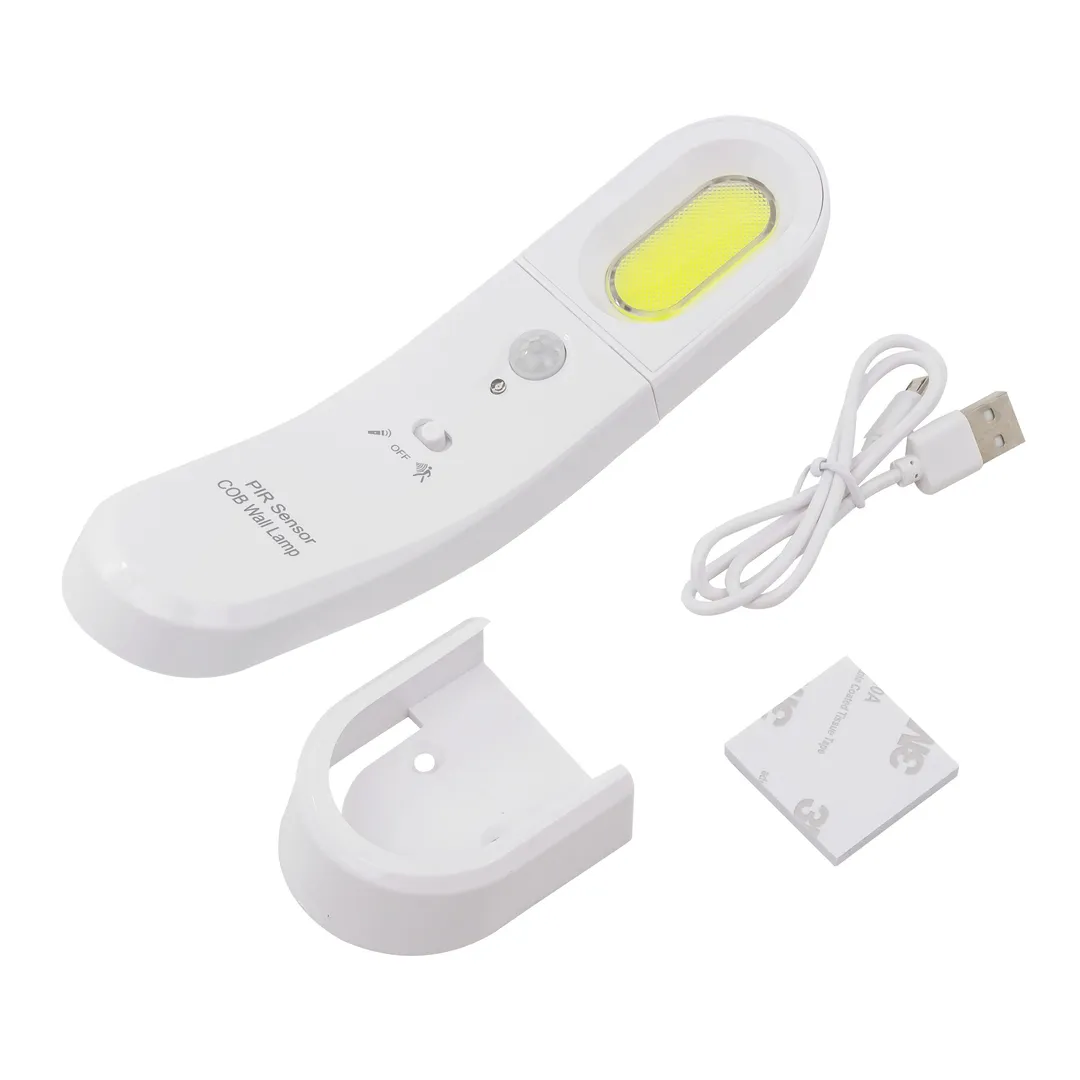 Светильник светодиодный аккумуляторный "ночник", 5В, 3Вт, СОВ, 100Лм, 6000К, 1200mah, датчик движ. ForceKraft FK-DEB3159-1