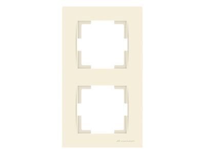 Рамка 2-ая вертикальная кремовая, RITA, Mutlusan 22208002202
