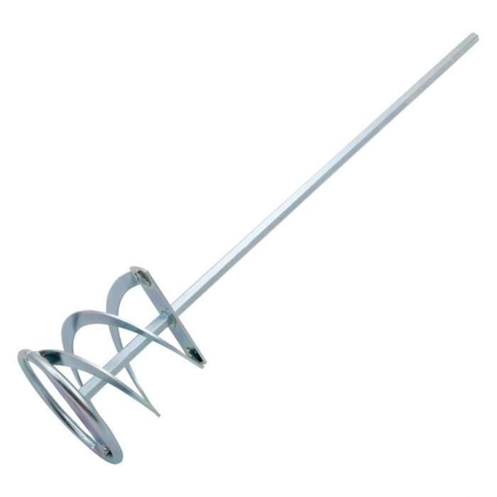 Миксер для красок и штукатурных смесей, 80х400 мм, оцинкованный, шестигранный хвостовик 8 мм Denzel 848447