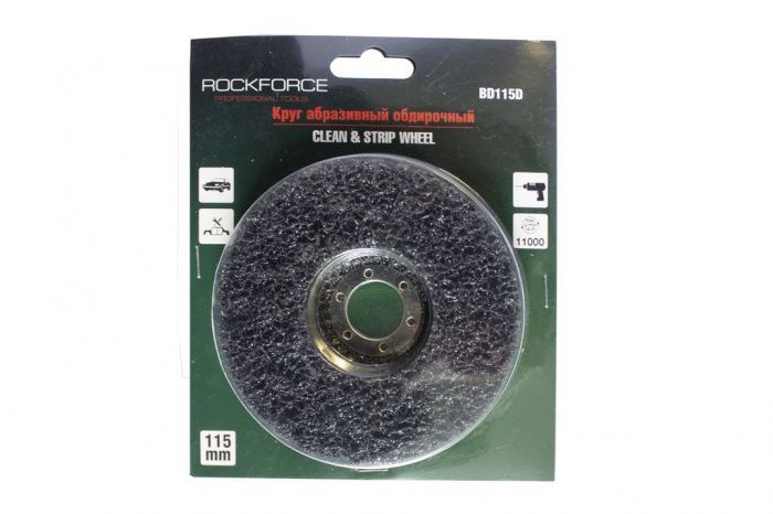 Круг абразивный зачистной 115х22.2 мм фиолетовый max об/мин 11000 RockForce RF-BD115P