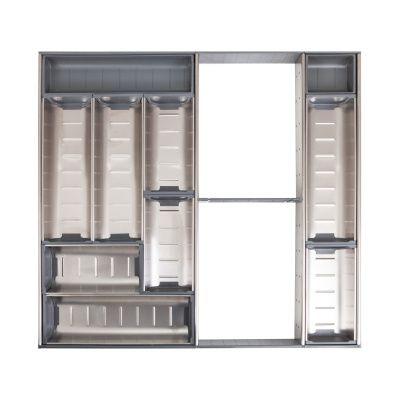 Вкладыш 60/550 шуфлядный металлический Organizer нержавеющая сталь (523*564*65) AKS 70802