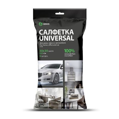 Салфетка из микроволокна "Grass", 30x30 см, 10 шт/упак, зеленый