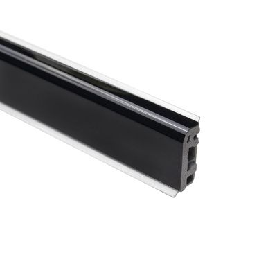 Плинтус ПВХ к столешнику AP630 чёрный глянец (1905) (1шт=3м.п.) THERMOPLAST 25281