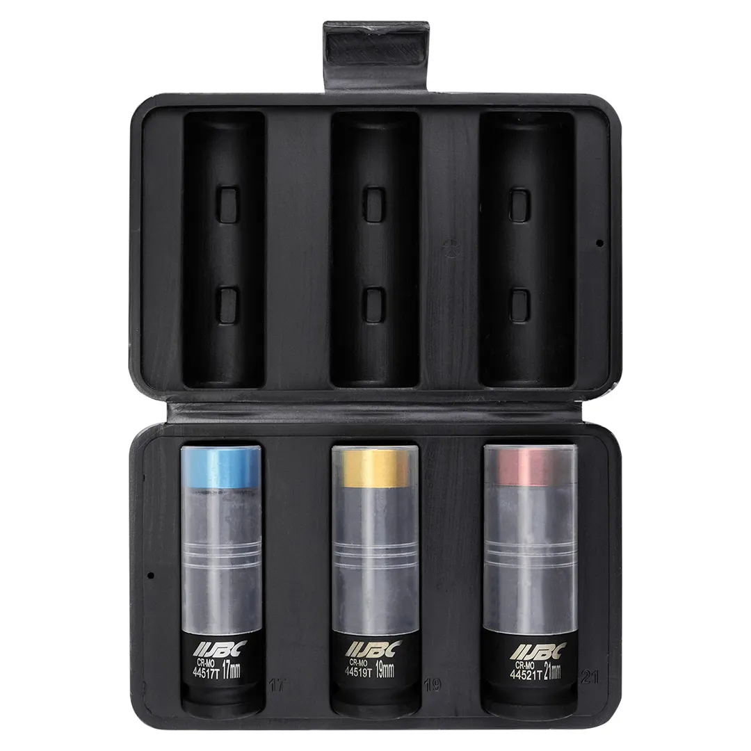 Набор ударных глубоких тонкостенных головок 17, 19, 21 мм 1/2'' 3 пр JBC JBC-4035