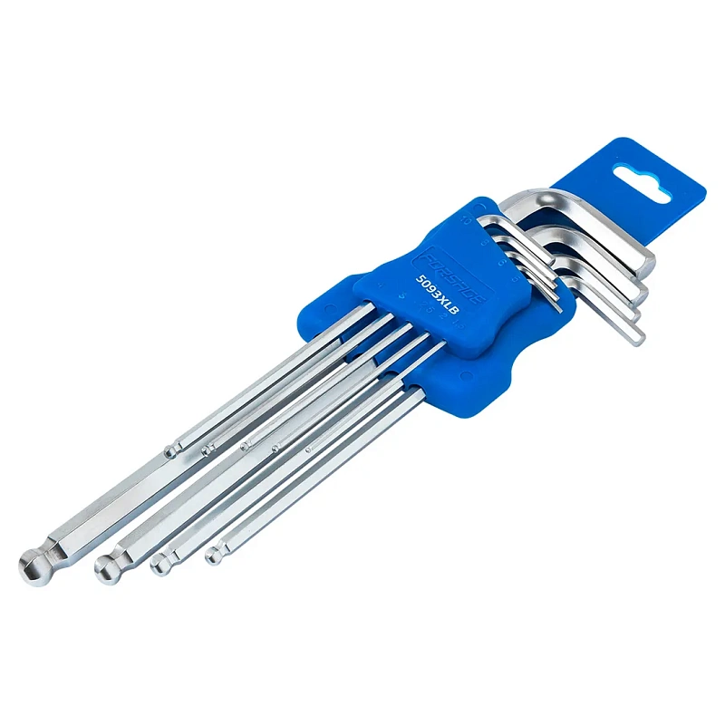 Набор ключей HEX (6-гр.) Г-обр. экстра длинных с шаром 9 пр. 1.5, 2, 2.5, 3, 4, 5, 6, 8, 10 мм Forsage F-5093XLB