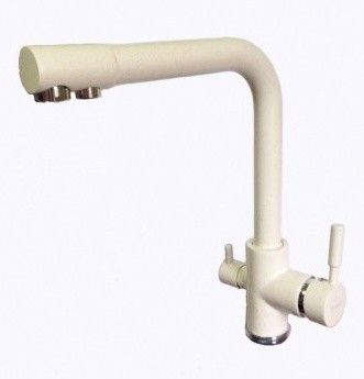 Смеситель для кухни с подключением к фильтру, латунь, белый GERHANS KK4055-3-18