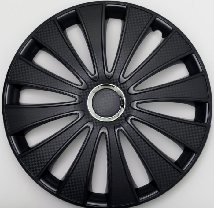 Колпак декоративный автомобильный GMK черный глянец 15" (4 шт) Star S15026