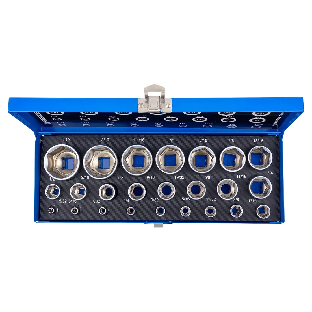 Набор дюймовых головок 1/4''&1/2'' 25 пр. Forsage F-50121I