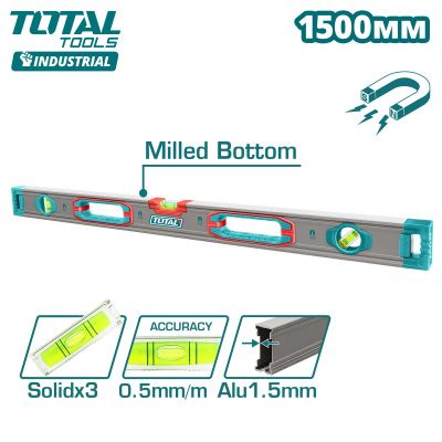 Уровень с магнитами 1500 мм TOTAL TMT215028M