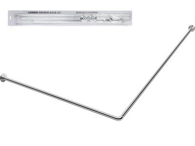 Карниз угловой алюминиевый 1,7x0,7 м серебро PERFECTO LINEA 36-020105