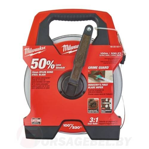 Длинная рулетка в открытом корпусе LTO 100м/330ft Milwaukee 48225211