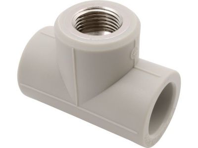 Тройник ПП комб. вн. 32х1/2", сер. FV Plast AA222032001