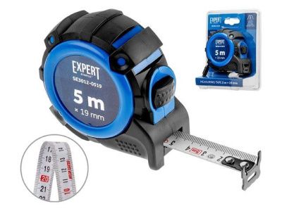 Рулетка 5м/19мм EXPERT STARTUL (SE3012-0519) (Двухсторонняя шкала нанесения, нейлоновое покрытие, двухсторонний зацеп)