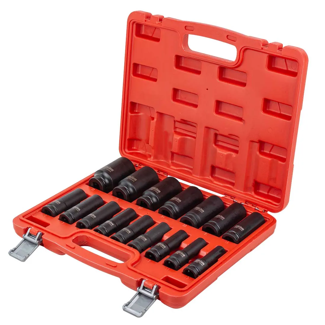 Набор головок ударных глубоких 10-19, 21, 22, 24, 27, 30, 32 мм 1/2'' 6-гр 16 пр BaumAuto BM-4167-5MPB