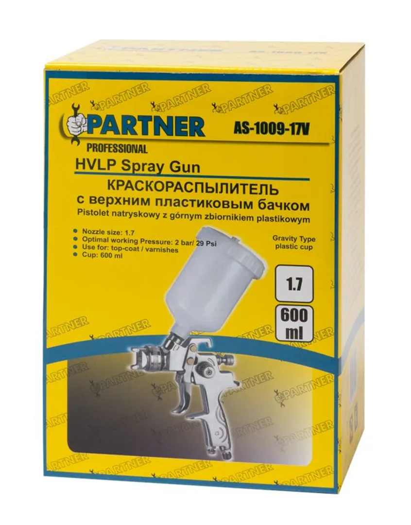 Краскораспылитель пневматический Partner PA-AS-1009-17V