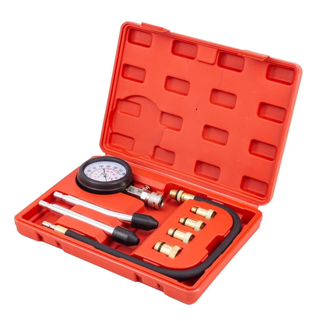 Индикатор компрессии бензинового двигателя 8 пр 0-20Bar, М10х1.0, М12х1.25, М14х1.25, М18х1.5 JBC JBC-908G1