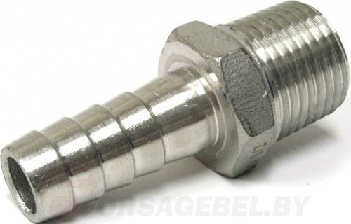 Переходник резьбовой, наруж. резьба 1/4"-"елочка" 6 мм H-D HD-1382