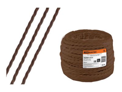 Ретро провод "Эко" 2х1,5 витой коричневый (50м) TDM SQ2801-0121