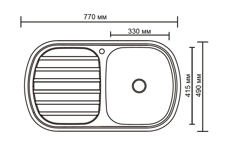 Кухонная мойка из нержавеющей стали, декорированная Ledeme L67749-R