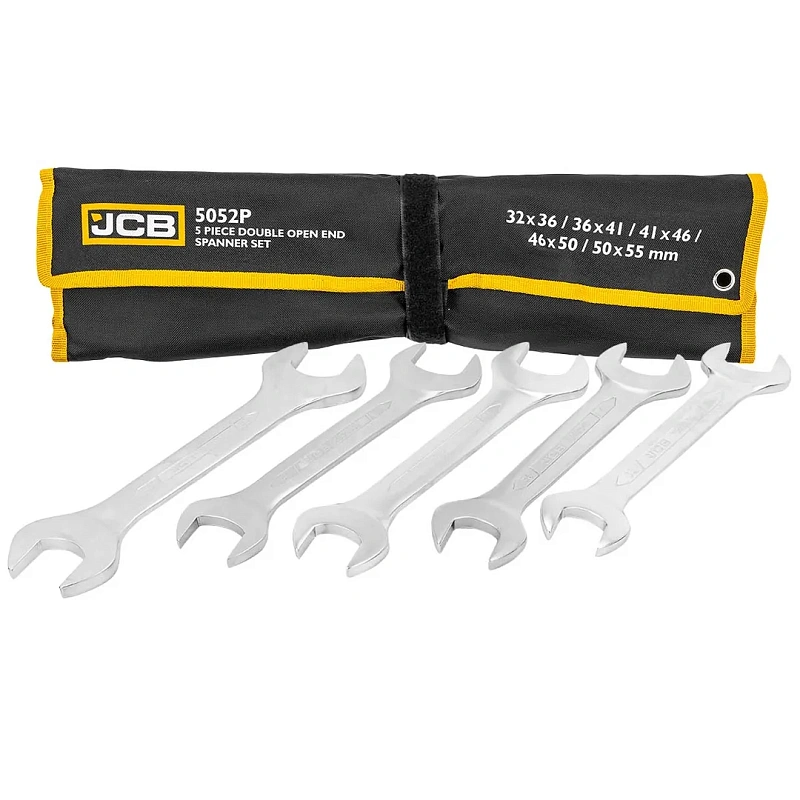 Набор ключей рожковых 5 пр. 32х36-50х55 мм JCB JCB-5052P