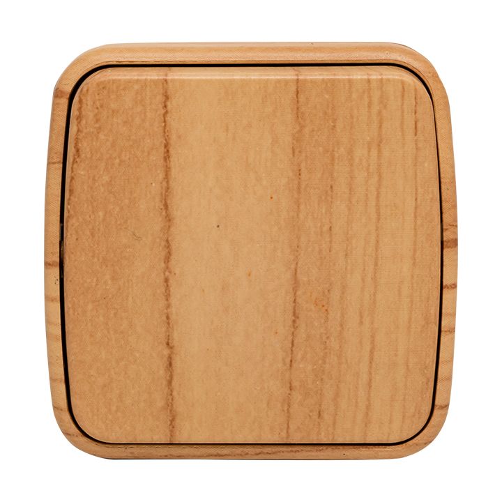 Выключатель 1-клавишный ОП Минск 10А светлое дерево EKF EGV10-021-30