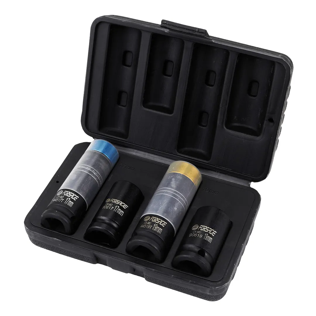 Набор ударные головки-экстаркторы 17, 19 мм, для литых дисков 17, 19 мм Forsage F-4035D